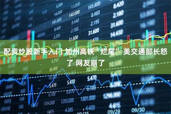 配资炒股新手入门 加州高铁“烂尾” 美交通部长怒了 网友崩了